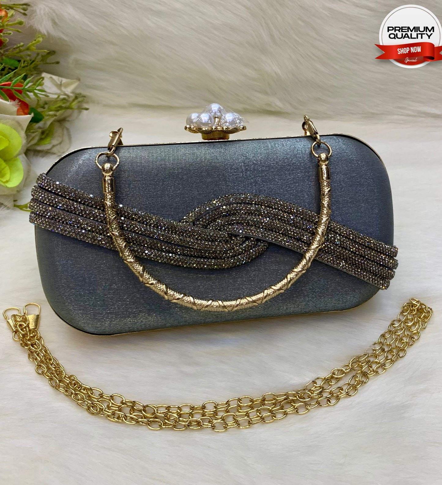Dark Pearl Fancy Clutch
